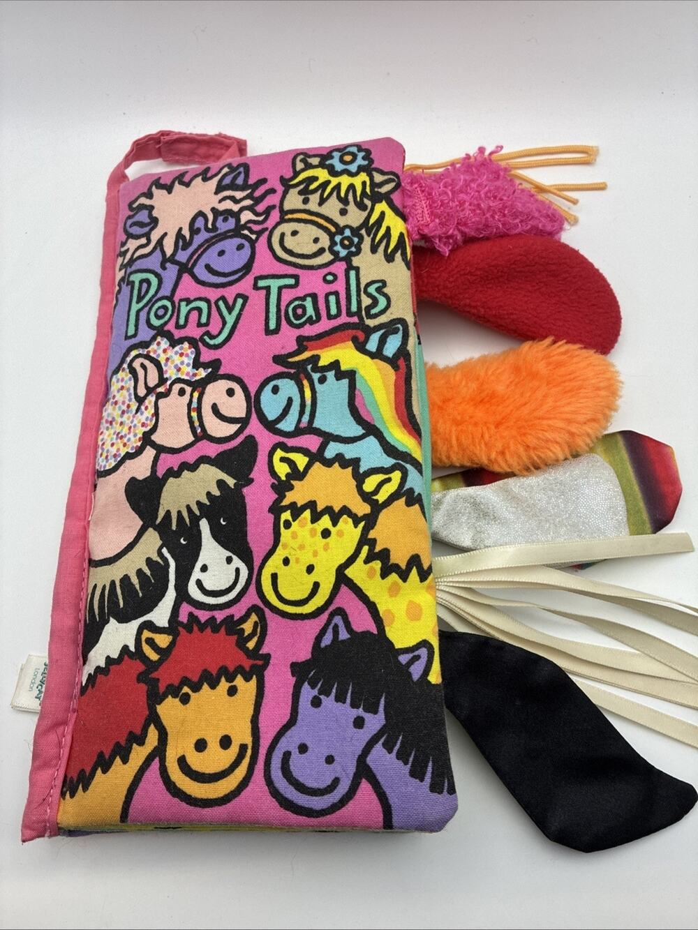 Jellycat Pony Tails Kids Book Fabric Cloth Plush Sensory Crinkle Texture